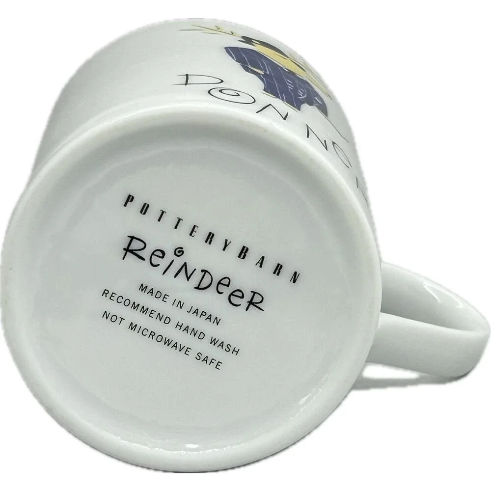 Pottery Barn DONNER Reindeer Porcelain‎ Mug 12 oz.